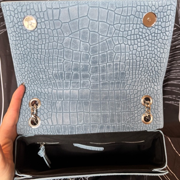 Brandon Blackwood Light Blue Snake Print Sophia Silver Chain - Picture 6 of 6